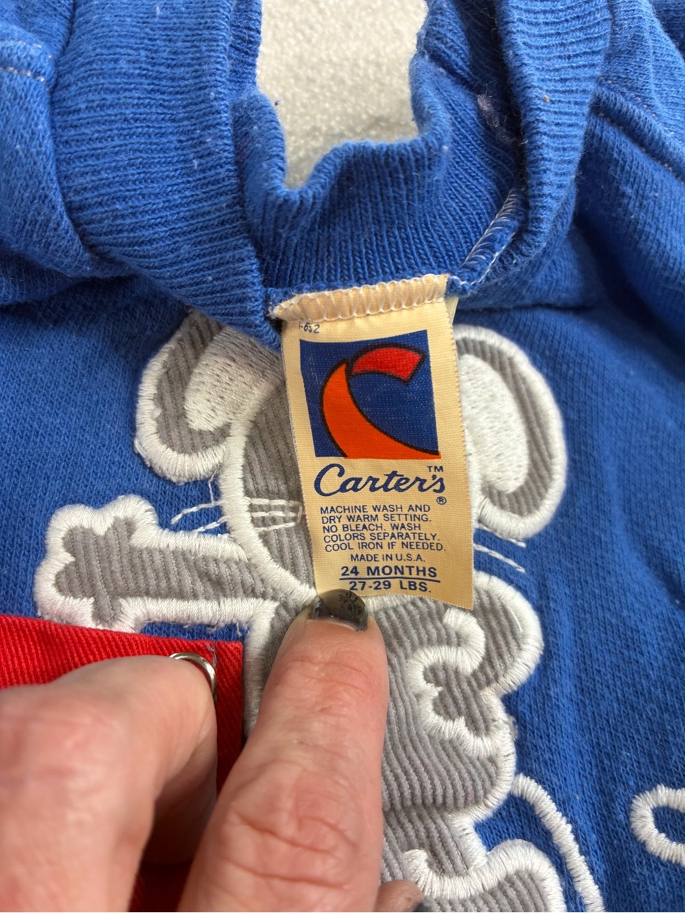 Vintage Carter’s Toddler 2 Pc Mouse Sweatsuit Set 24 Months USA Made Outf - Picture 4 of 5